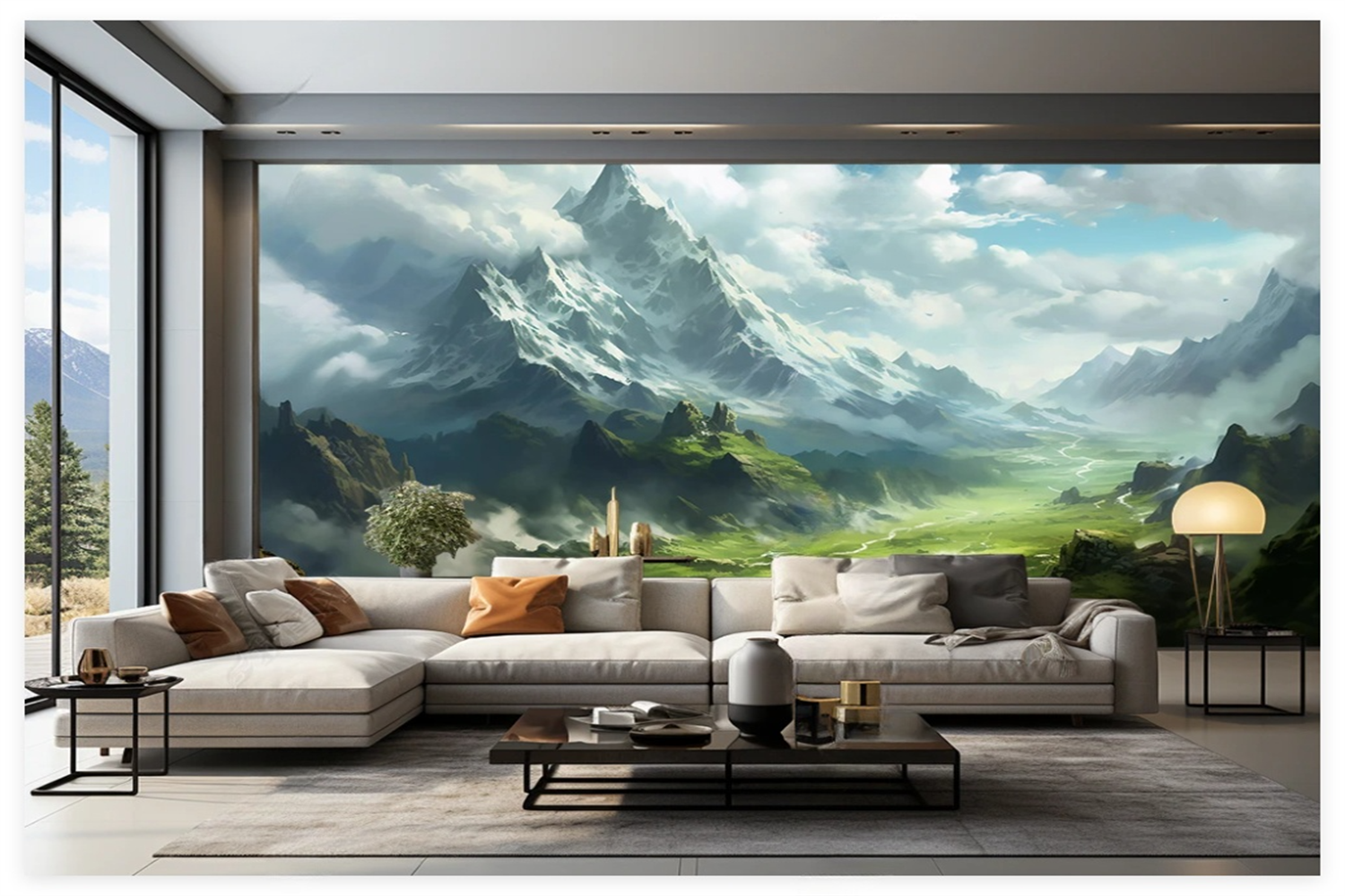 3D Printing Heat Resistant Material - Custom size mural photo snow mountain
