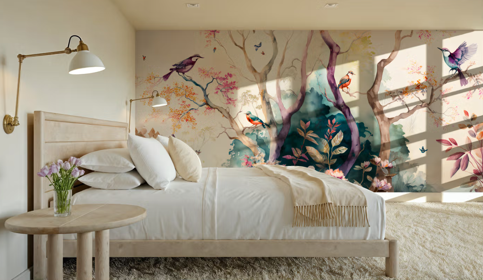 3D Printing Heat Resistant Material - Customized Size Mural Forest Flower and