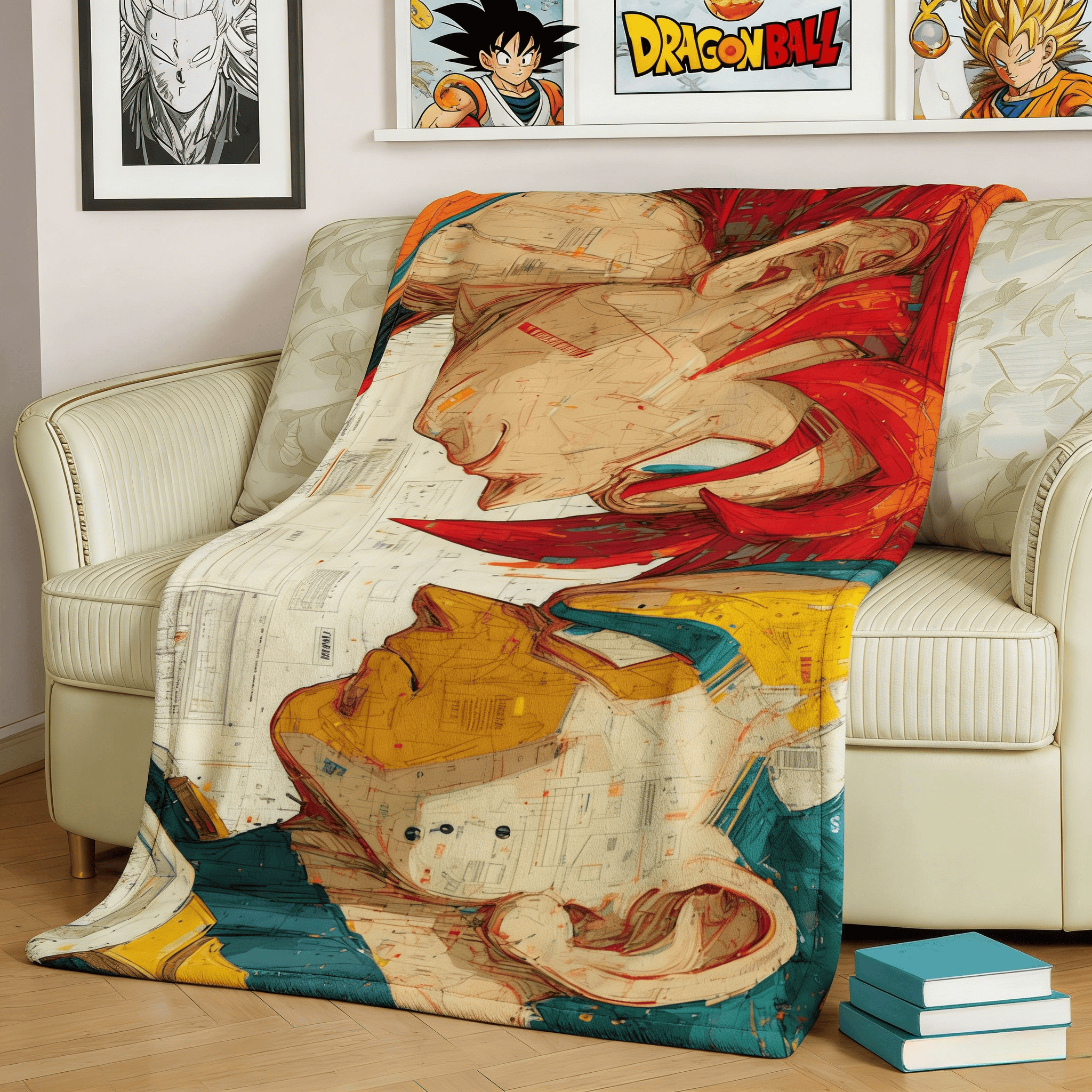 3D Printing Household Items - Dragon Ball Goku Vegeta Fleece Blanket,
