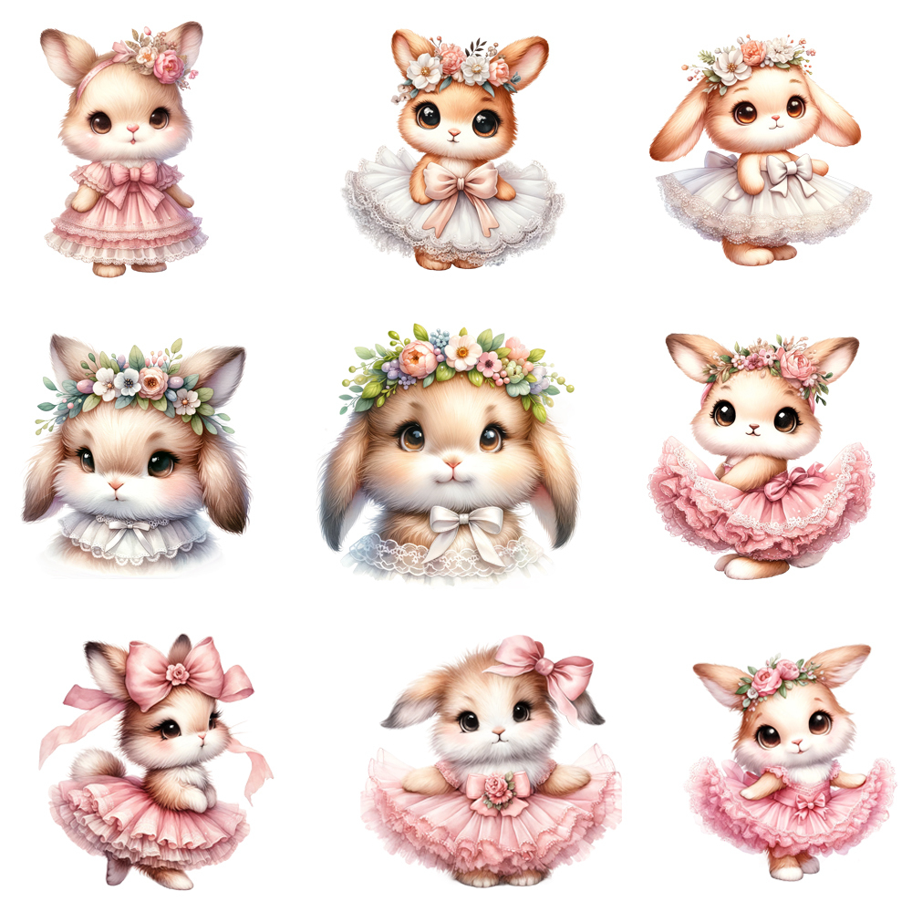 3D Printing Rabbit - 15cm Kids Flower Rabbit Animal Iron