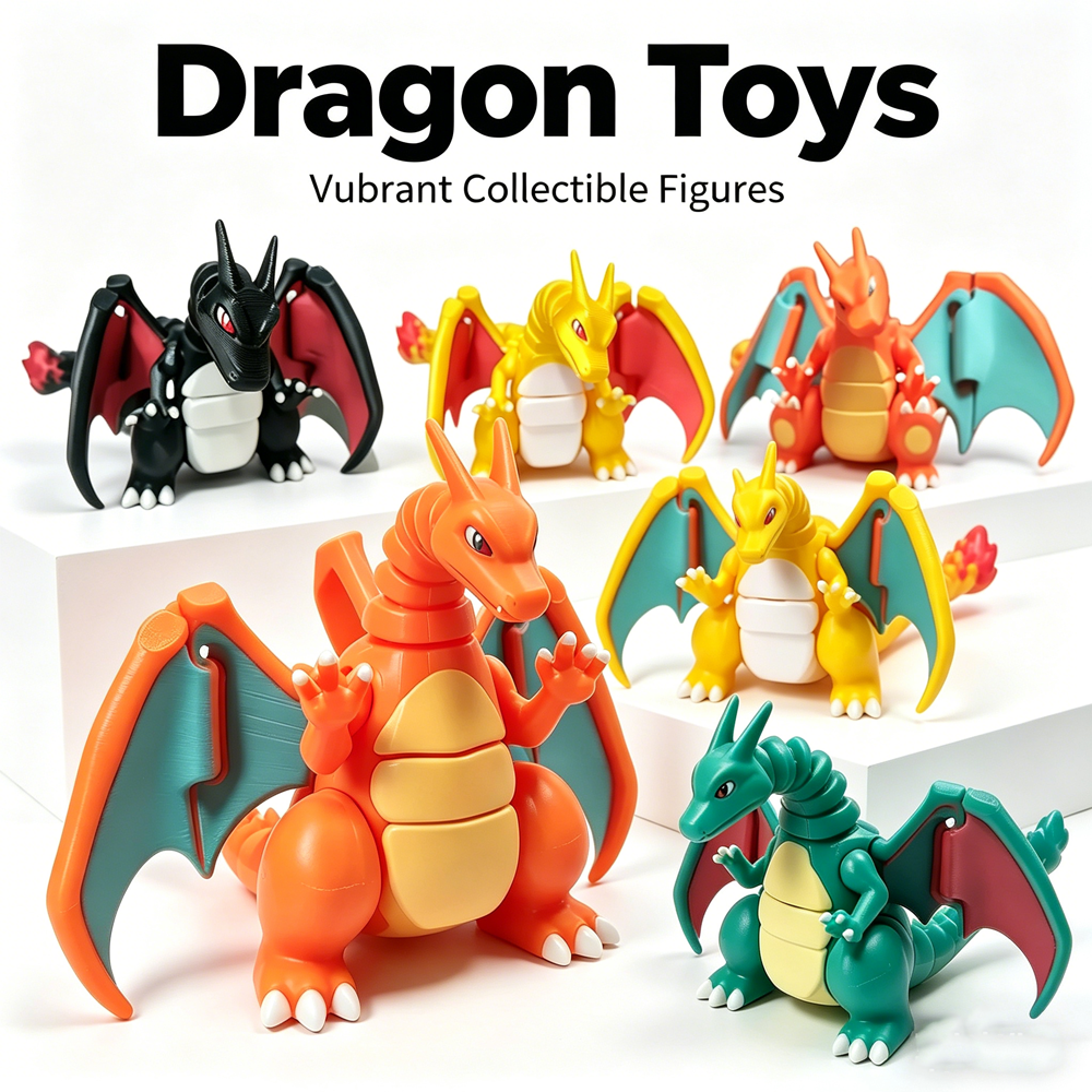 3D Printing Joint - 3D Printed Anime Pokémon Figures Charizard
