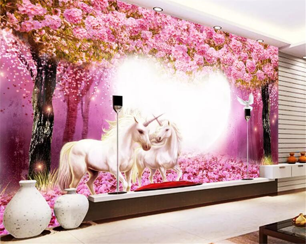 3D Printing Heat Resistant Material - Customized Size Mural Horse Unicorn Cherry