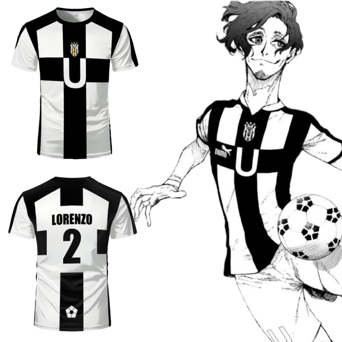 3D Printing Jersey - Don Lorenzo Anime #2 Lorenzo Cosplay