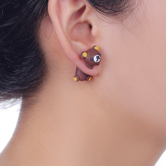 Handmade 3D Brown Bear Polymer - 3D Printing Earrings recensie en prijs