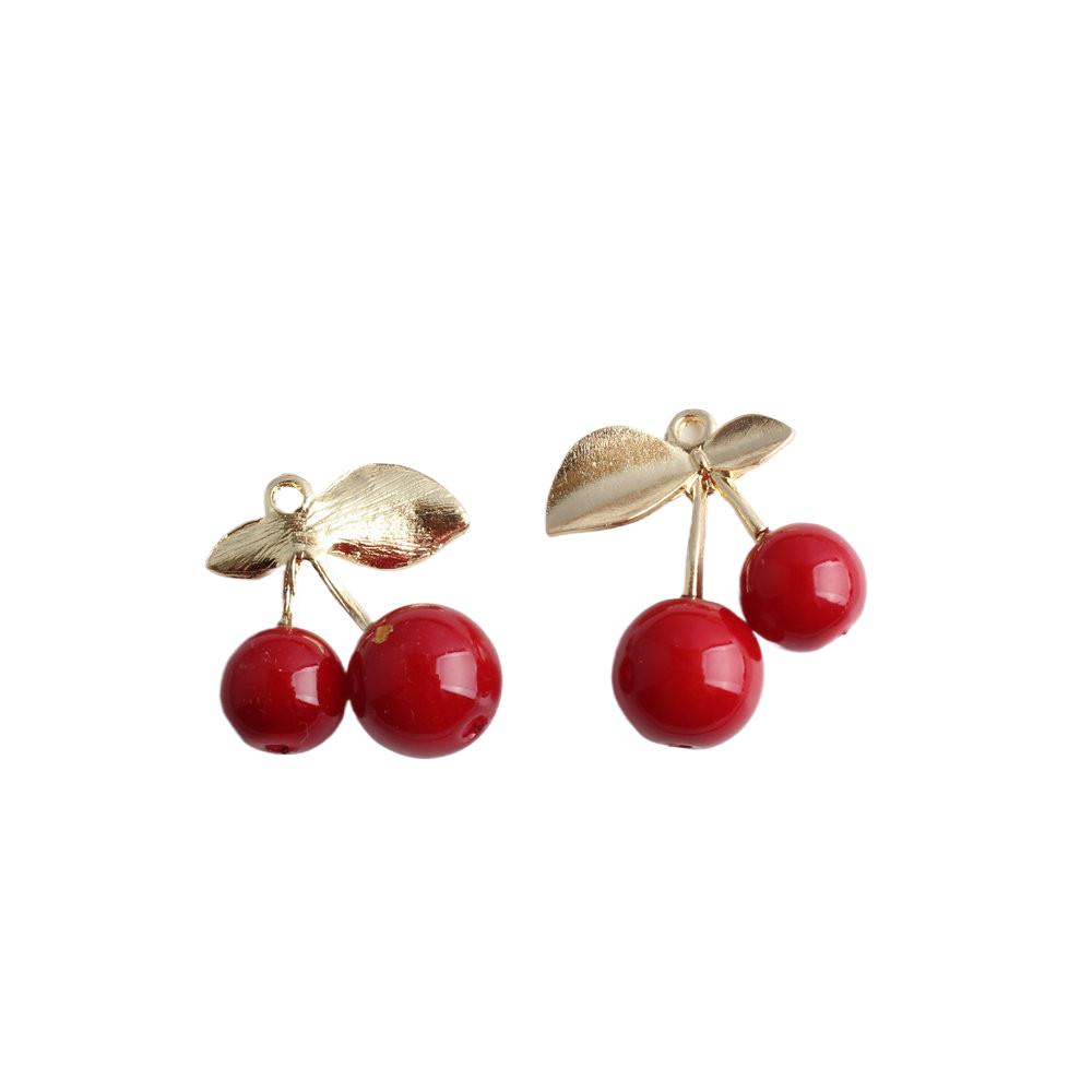 10Pcs 3D Alloy Cute Red Cherry - 3D Printing Earrings recensie en prijs