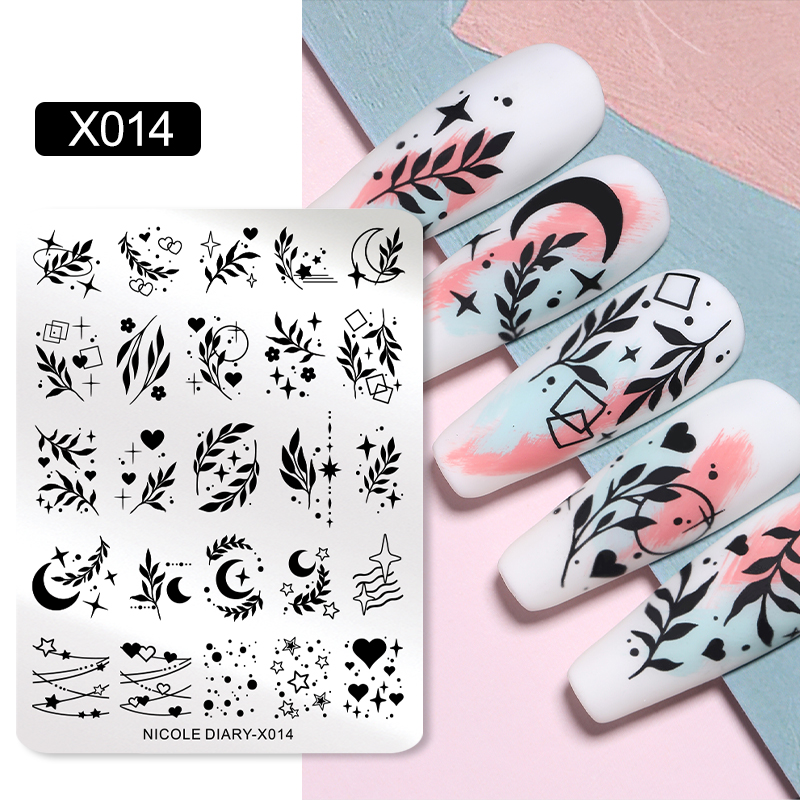 NICOLE DIARY Leaves Flower Nai - 3D Printing Templates Free recensie en prijs