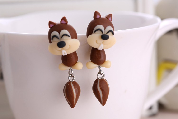 Handmade 3D Squirrel Polymer C - 3D Printing Earrings recensie en prijs