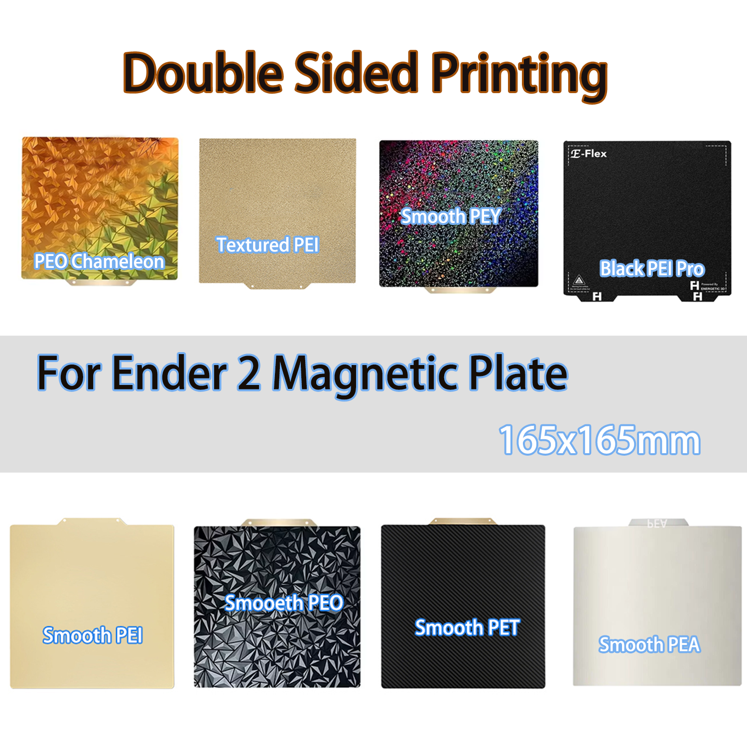 Ender-2 Pro 165x165mm PEI Shee - 3D Printing Steel recensie en prijs