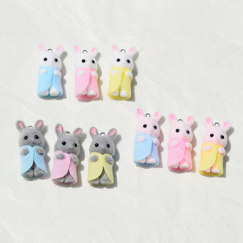 3Pcs 3D Flocking Resin Rabbit  - 3D Printing Earrings recensie en prijs