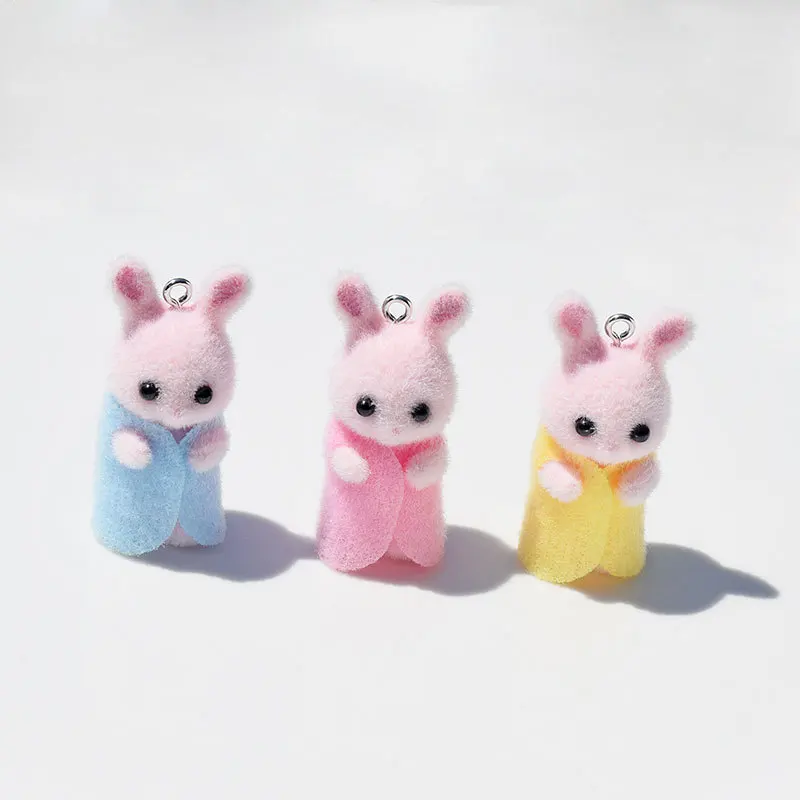 3Pcs 3D Flocking Resin Rabbit  - 3D Printing Earrings recensie en prijs