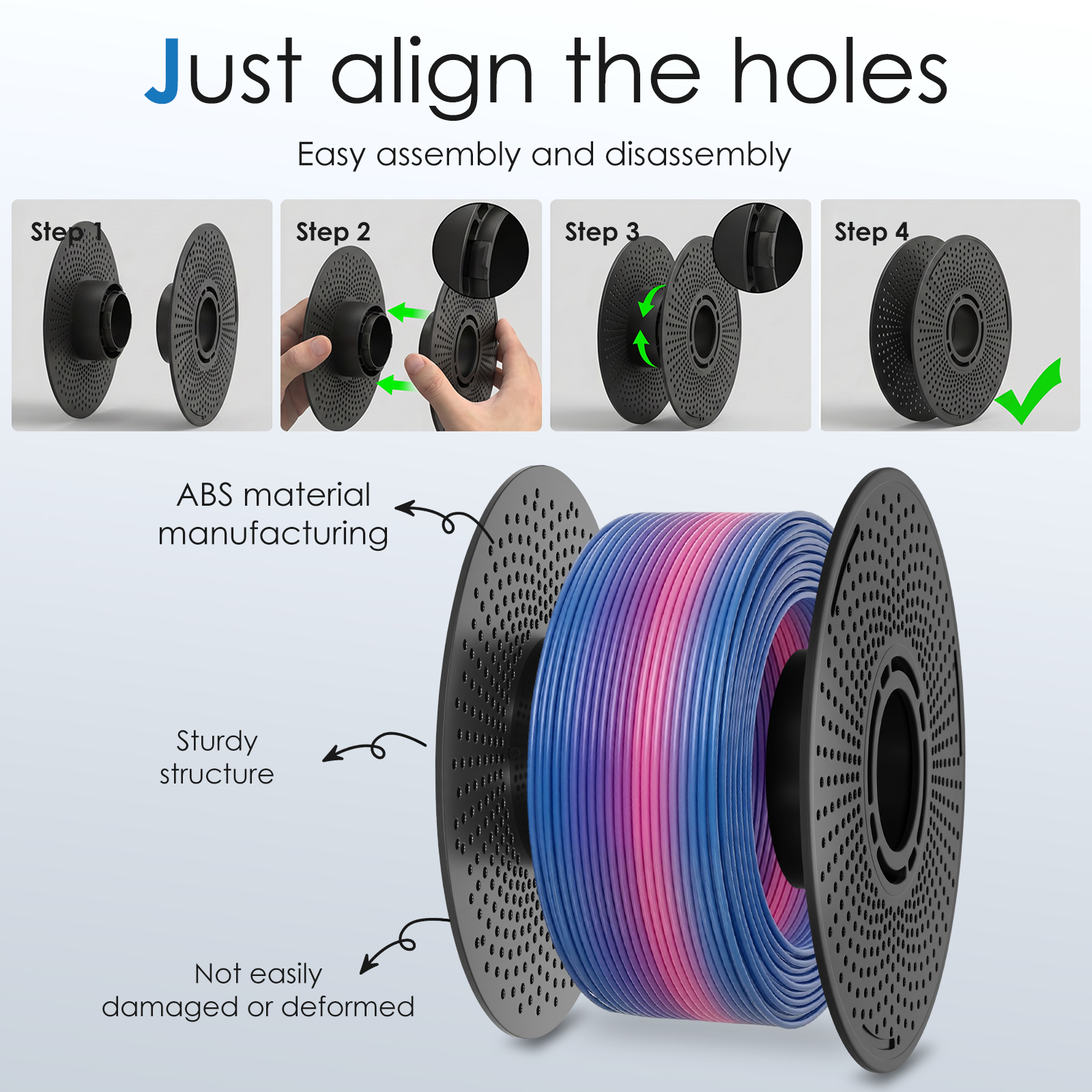 2Pcs Reusable 3D Filament Spoo - Petg Filament recensie en prijs