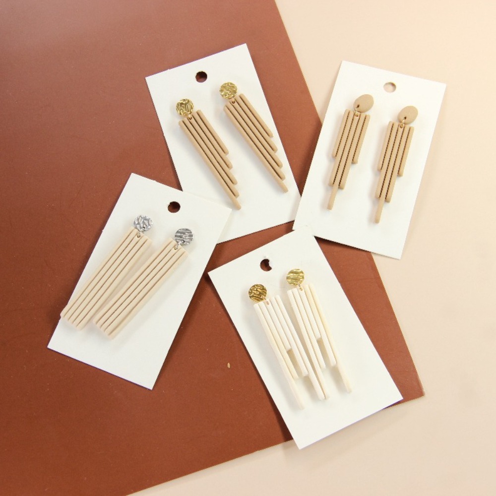 4Pcs Geometric Tassel Polymer  - 3D Printing Earrings recensie en prijs