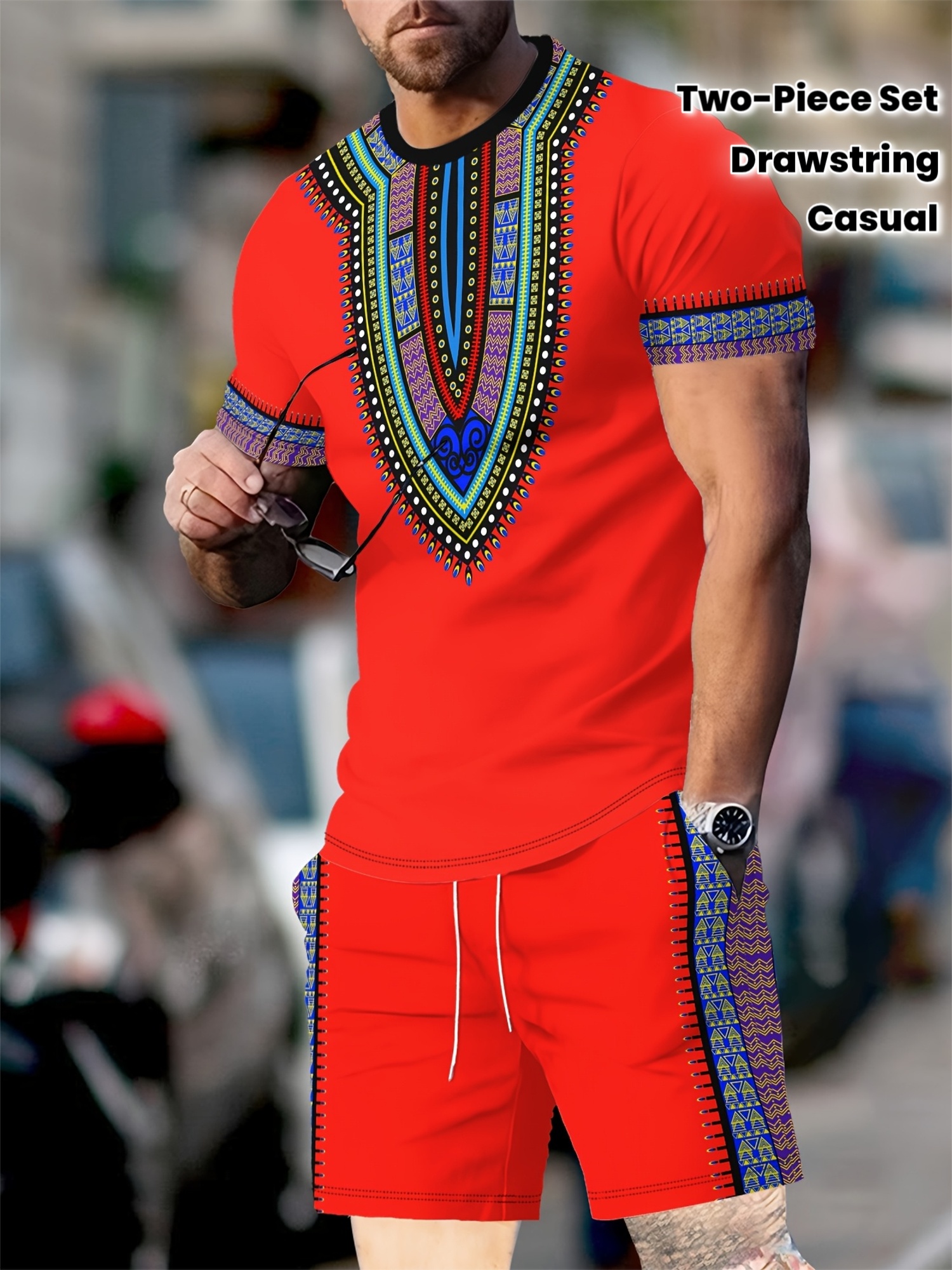 New Men's Suits African Dashik - 3D Printing Jersey recensie en prijs