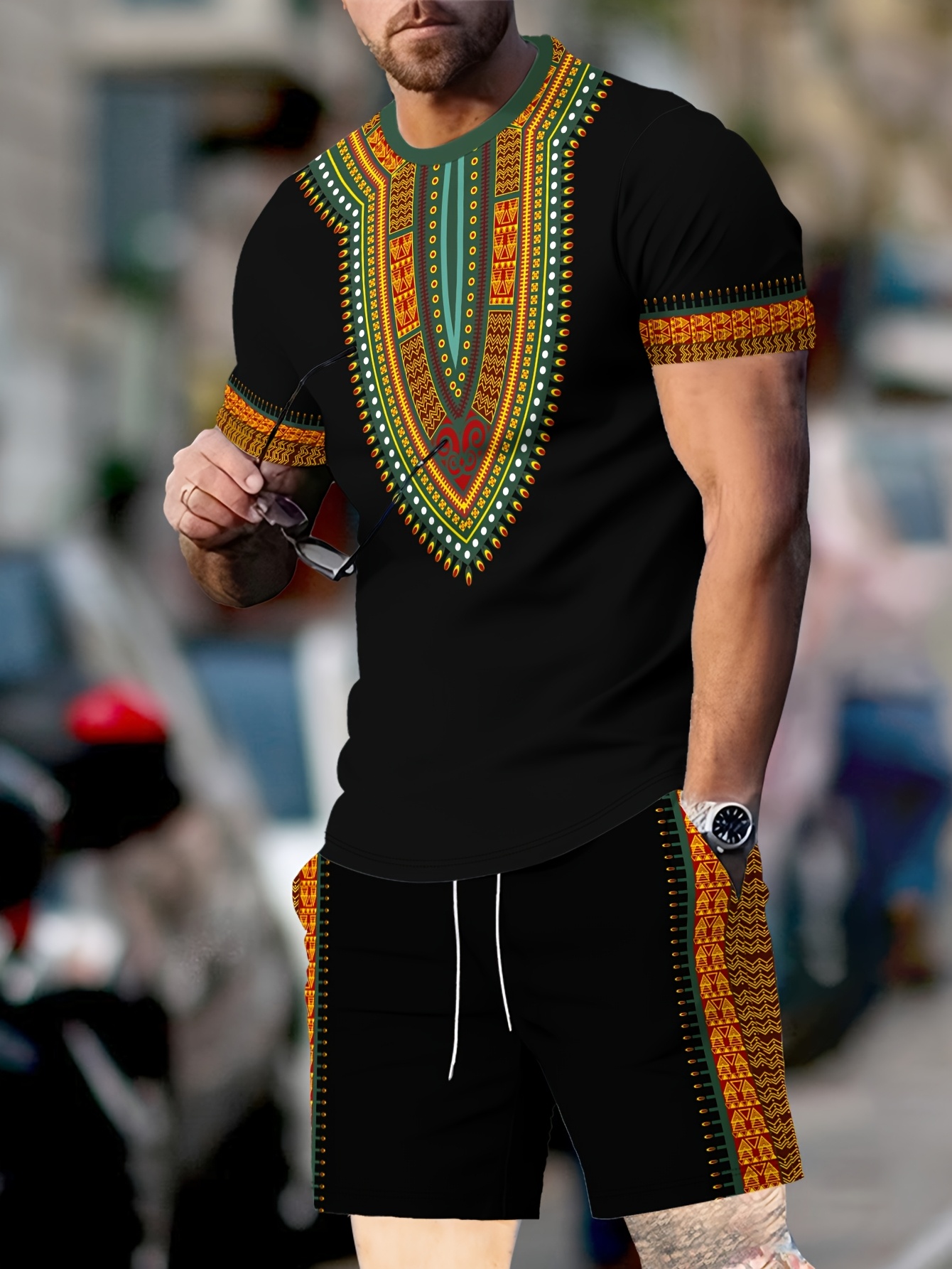 New Men's Suits African Dashik - 3D Printing Jersey recensie en prijs