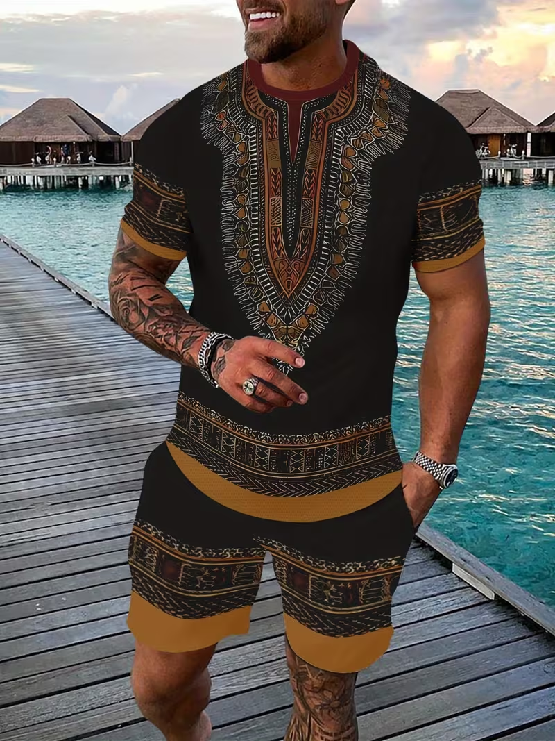 New Men's Suits African Dashik - 3D Printing Jersey recensie en prijs