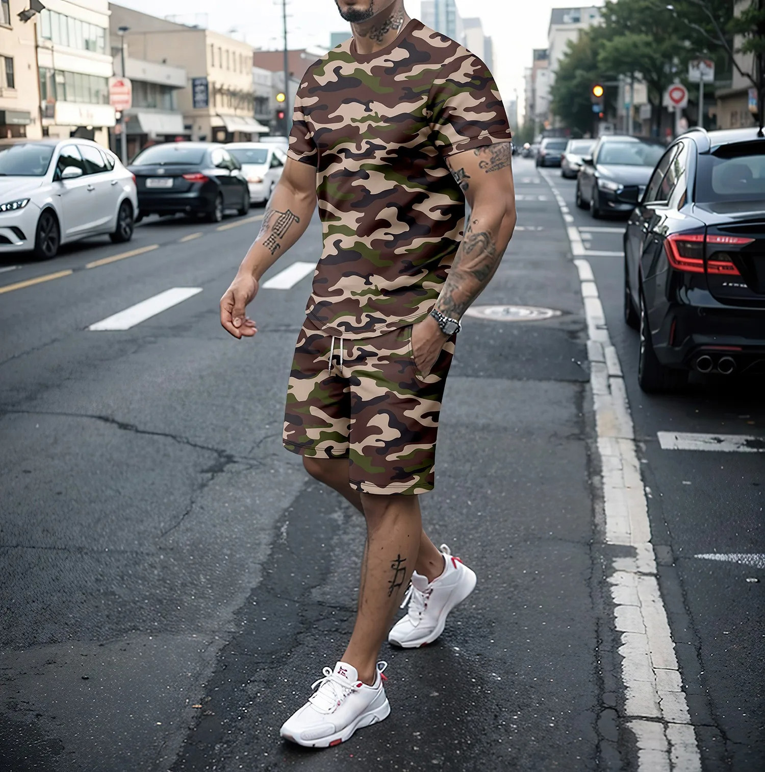 Camouflage Outdoor Tracksuits  - 3D Printing Jersey recensie en prijs
