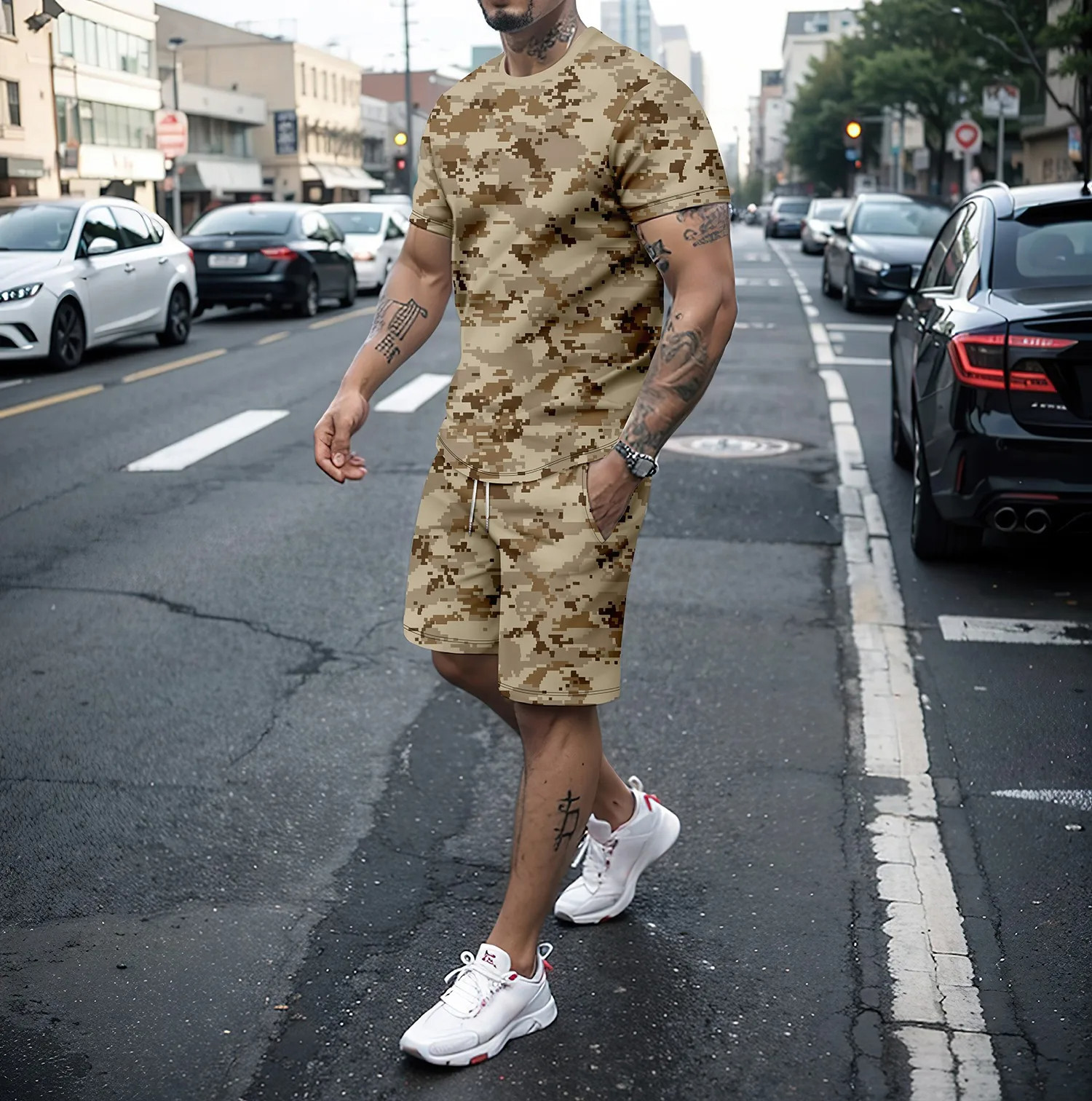 Camouflage Outdoor Tracksuits  - 3D Printing Jersey recensie en prijs