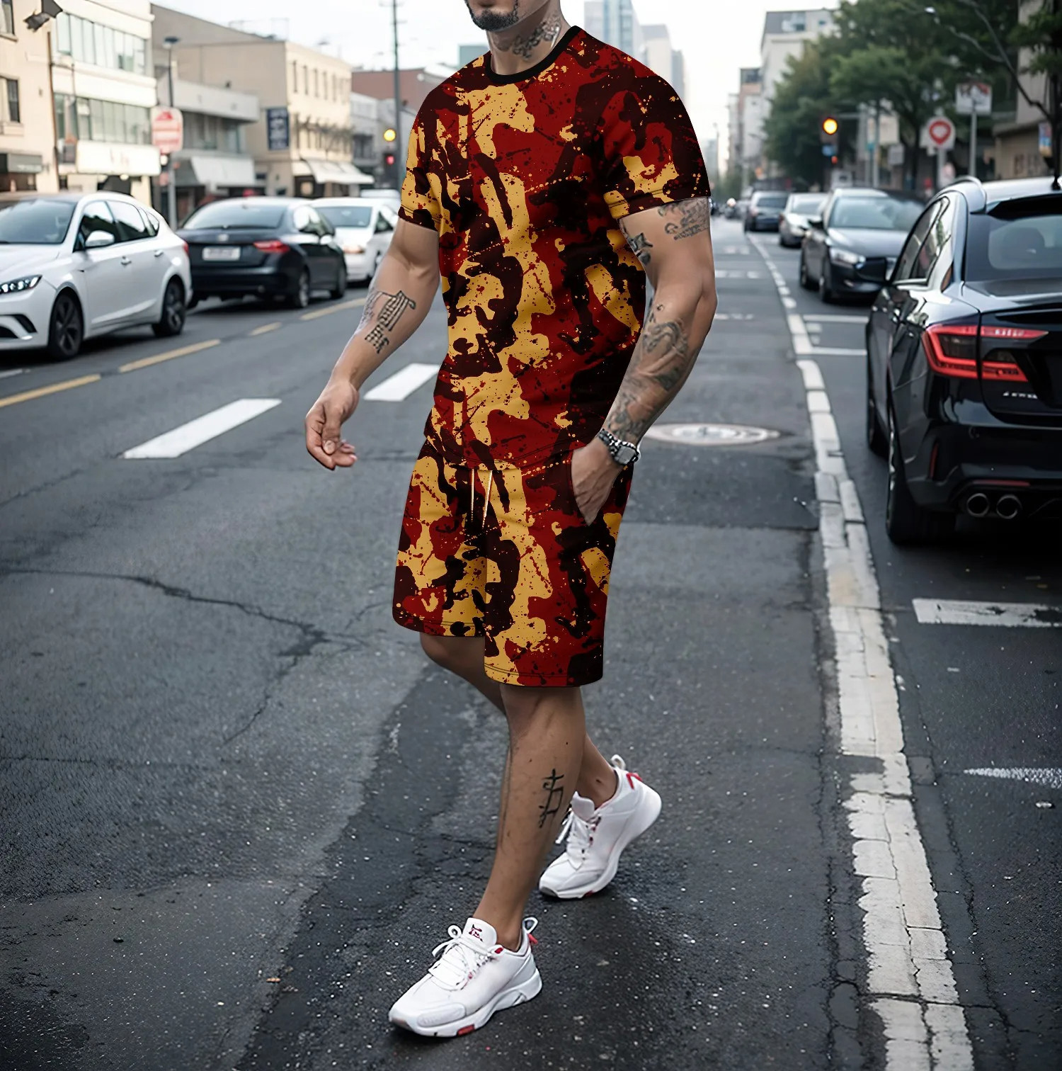 Camouflage Outdoor Tracksuits  - 3D Printing Jersey recensie en prijs
