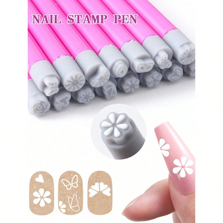 4/6/8/12Pcs Set Nail Art Stamp - 3D Printing Templates Free recensie en prijs