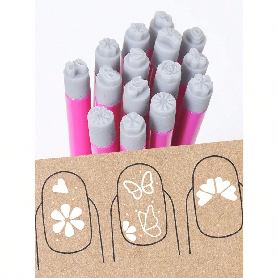4/6/8/12Pcs Set Nail Art Stamp - 3D Printing Templates Free recensie en prijs