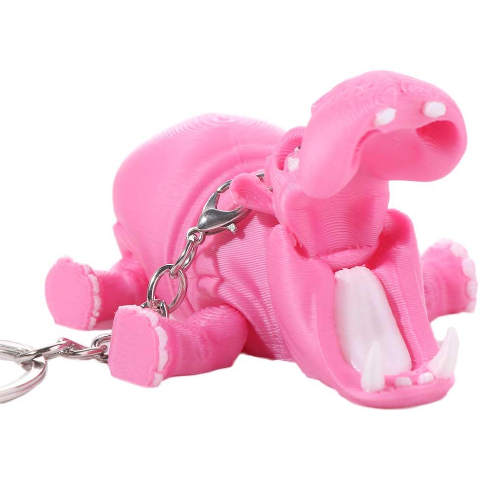 PLA Pink Hippopotamus Keychain - 3D Printing Joint recensie en prijs